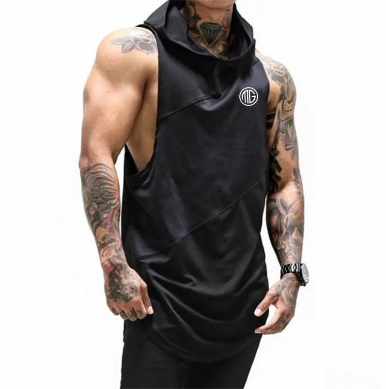 Stringer Tank Top with Hood