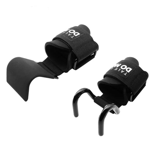 Steel Weightlifting Hooks with Wrist Support